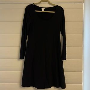 H&M Black A-Line Maternity Dress (Cotton, Spandex) Medium